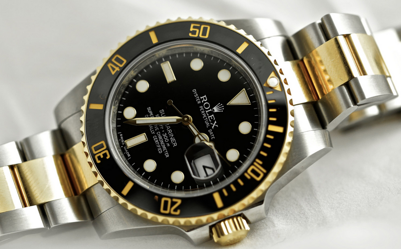 Professional Yellow Rolesor Bracelets Rolex Submariner Date Replica Watches UK